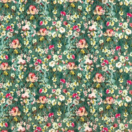 CLARKE AND CLARKE F1575/03.CAC.0 WILD MEADOW MINERAL VELVET Fabric - Eade's Wallpaper