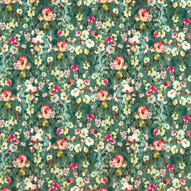 CLARKE AND CLARKE F1575/03.CAC.0 WILD MEADOW MINERAL VELVET Fabric - Eade's Wallpaper