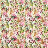 CLARKE AND CLARKE F1576/02.CAC.0 HYDRANGEA MINERAL/OCHRE Fabric - Eade's Wallpaper