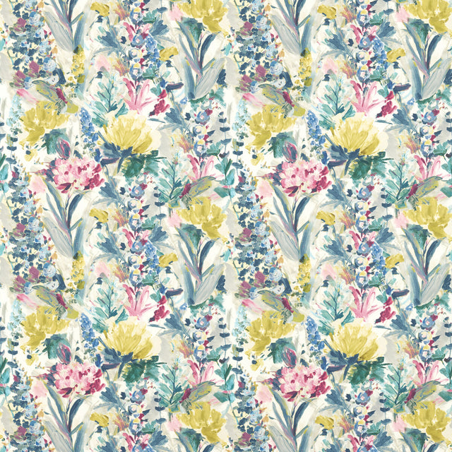 CLARKE AND CLARKE F1576/03.CAC.0 HYDRANGEA MULTI Fabric - Eade's Wallpaper