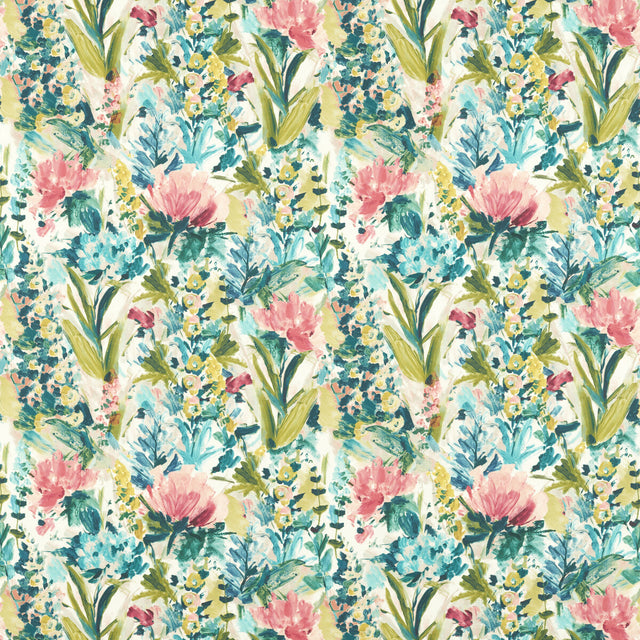 CLARKE AND CLARKE F1576/04.CAC.0 HYDRANGEA SPICE/FOREST Fabric - Eade's Wallpaper