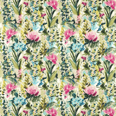CLARKE AND CLARKE F1576/05.CAC.0 HYDRANGEA SUMMER Fabric - Eade's Wallpaper