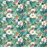 CLARKE AND CLARKE F1579/01.CAC.0 RUGOSA KINGFISHER Fabric - Eade's Wallpaper