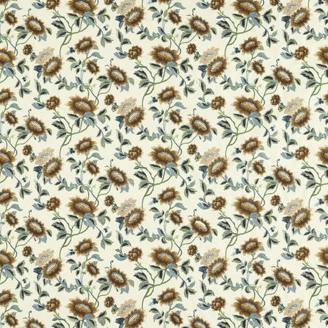 CLARKE AND CLARKE F1580/02.CAC.0 TONQUIN IVORY/CHARTREUSE EMB Fabric - Eade's Wallpaper