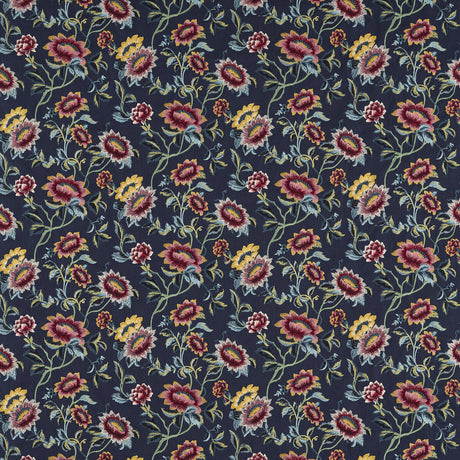 CLARKE AND CLARKE F1580/03.CAC.0 TONQUIN MIDNIGHT EMB Fabric - Eade's Wallpaper