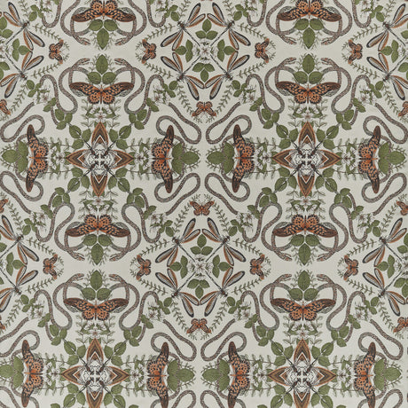 CLARKE AND CLARKE F1581/03.CAC.0 EMERALD FOREST SMOKE JACQUARD Fabric - Eade's Wallpaper