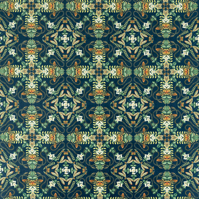 CLARKE AND CLARKE F1585/01.CAC.0 EMERALD FOREST MIDNIGHT VELVET Fabric - Eade's Wallpaper