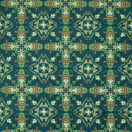 CLARKE AND CLARKE F1585/02.CAC.0 EMERALD FOREST TEAL VELVET Fabric - Eade's Wallpaper