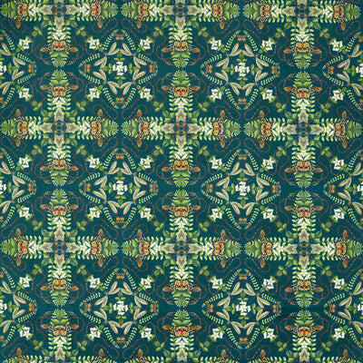 CLARKE AND CLARKE F1585/02.CAC.0 EMERALD FOREST TEAL VELVET Fabric - Eade's Wallpaper