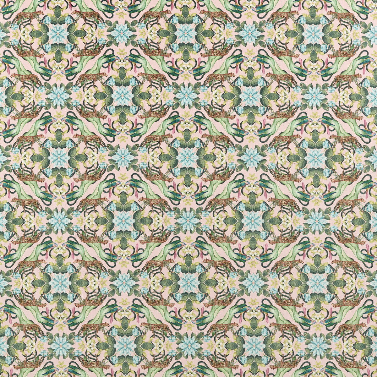 CLARKE AND CLARKE F1587/01.CAC.0 MENAGERIE BLUSH VELVET Fabric - Eade's Wallpaper