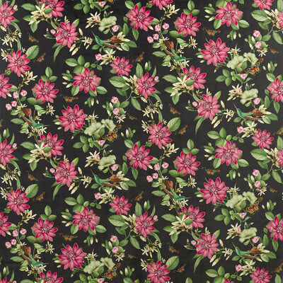 CLARKE AND CLARKE F1588/02.CAC.0 PINK LOTUS NOIR VELVET Fabric - Eade's Wallpaper