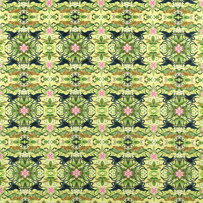 CLARKE AND CLARKE F1592/01.CAC.0 WONDERLUST TEA STORY CITRON VELVET Fabric - Eade's Wallpaper