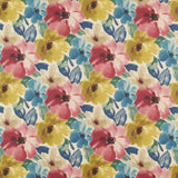 CLARKE AND CLARKE F1595/02.CAC.0 THEA SPICE/FOREST LINEN Fabric - Eade's Wallpaper