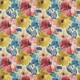 CLARKE AND CLARKE F1595/02.CAC.0 THEA SPICE/FOREST LINEN Fabric - Eade's Wallpaper