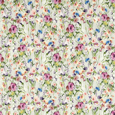 CLARKE AND CLARKE F1596/02.CAC.0 WILD MEADOW DAMSON Fabric - Eade's Wallpaper
