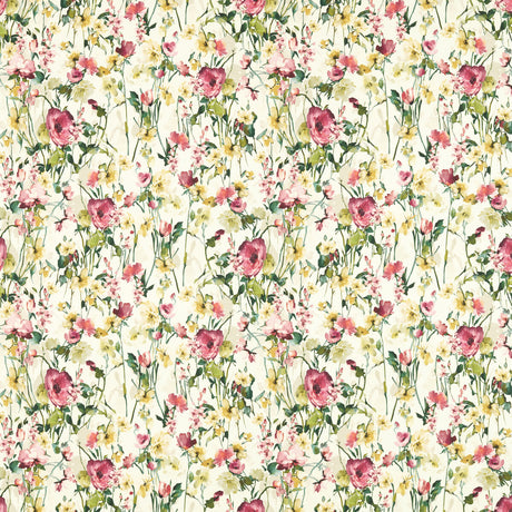 CLARKE AND CLARKE F1596/04.CAC.0 WILD MEADOW IVORY Fabric - Eade's Wallpaper
