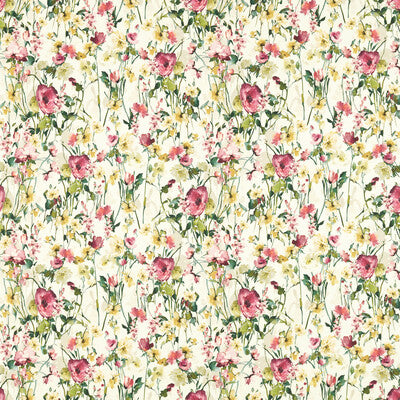 CLARKE AND CLARKE F1596/04.CAC.0 WILD MEADOW IVORY Fabric - Eade's Wallpaper