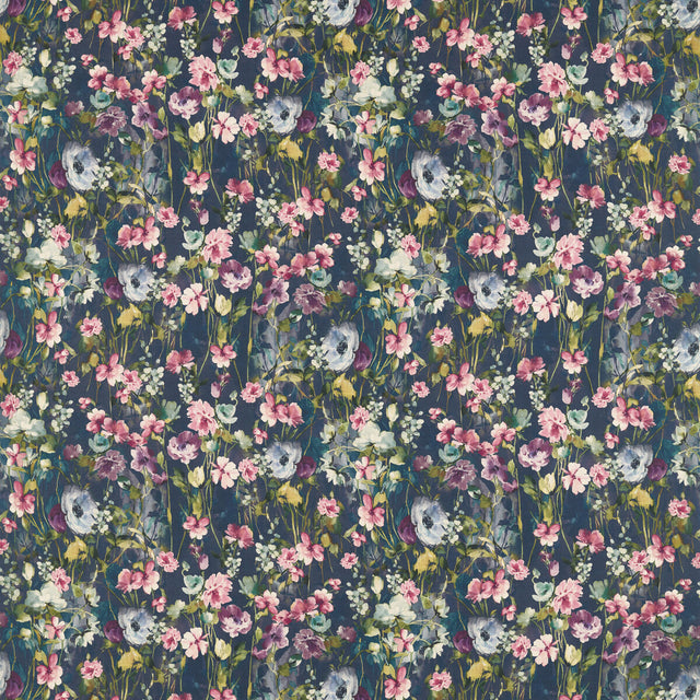 CLARKE AND CLARKE F1597/01.CAC.0 WILD MEADOW MULTI LINEN Fabric - Eade's Wallpaper