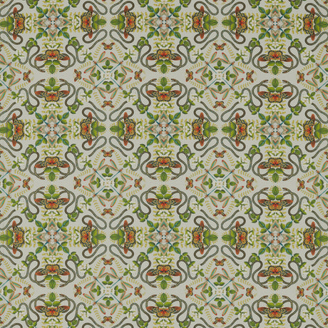 CLARKE AND CLARKE F1599/02.CAC.0 EMERALD FOREST SMOKE LINEN Fabric - Eade's Wallpaper