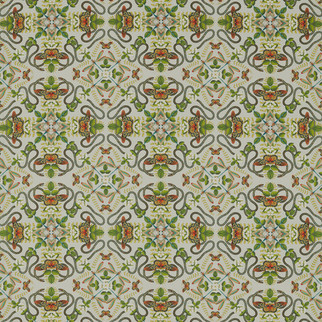 CLARKE AND CLARKE F1599/02.CAC.0 EMERALD FOREST SMOKE LINEN Fabric - Eade's Wallpaper