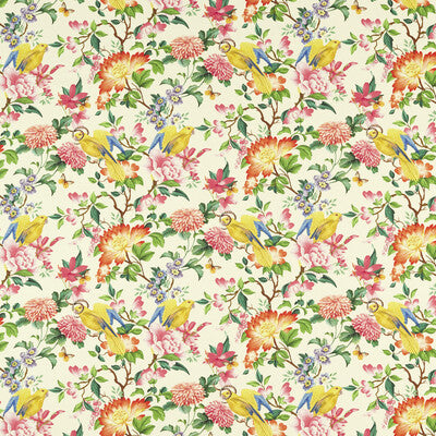 CLARKE AND CLARKE F1600/01.CAC.0 GOLDEN PARROT IVORY Fabric - Eade's Wallpaper