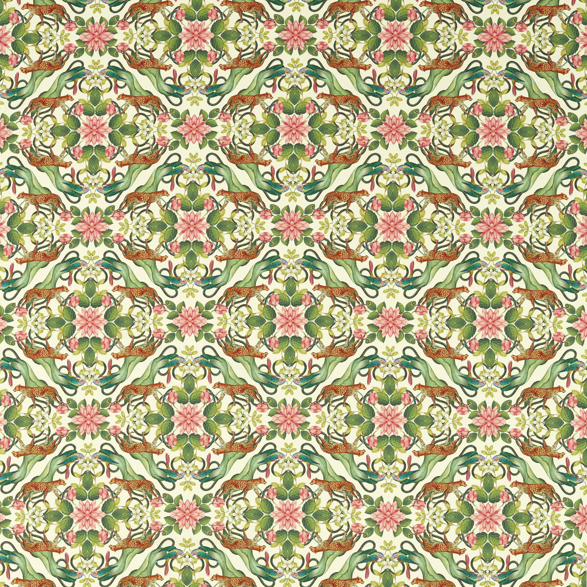 CLARKE AND CLARKE F1601/02.CAC.0 MENAGERIE IVORY Fabric - Eade's Wallpaper