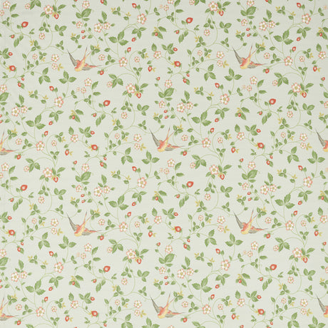 CLARKE AND CLARKE F1606/02.CAC.0 WILD STRAWBERRY DOVE LINEN Fabric - Eade's Wallpaper
