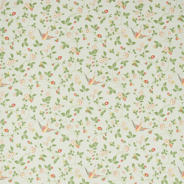 CLARKE AND CLARKE F1606/02.CAC.0 WILD STRAWBERRY DOVE LINEN Fabric - Eade's Wallpaper