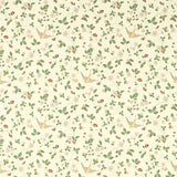 CLARKE AND CLARKE F1606/03.CAC.0 WILD STRAWBERRY IVORY LINEN Fabric - Eade's Wallpaper