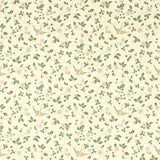 CLARKE AND CLARKE F1606/03.CAC.0 WILD STRAWBERRY IVORY LINEN Fabric - Eade's Wallpaper