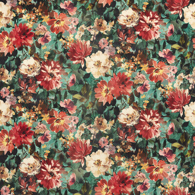 CLARKE AND CLARKE F1610/02.CAC.0 TAHITI ANTIQUE/MINERAL VELVET Fabric - Eade's Wallpaper