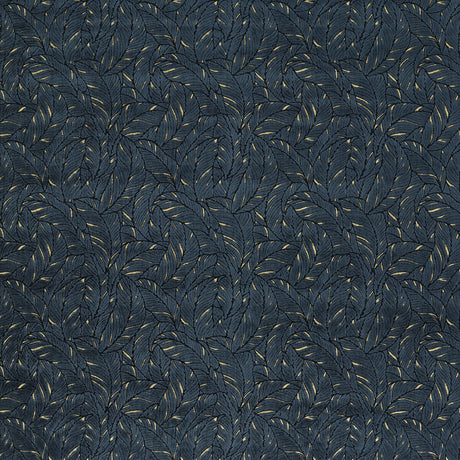 CLARKE AND CLARKE F1611/04.CAC.0 SELVA MIDNIGHT/GOLD VELVET Fabric - Eade's Wallpaper