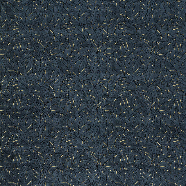 CLARKE AND CLARKE F1611/04.CAC.0 SELVA MIDNIGHT/GOLD VELVET Fabric - Eade's Wallpaper