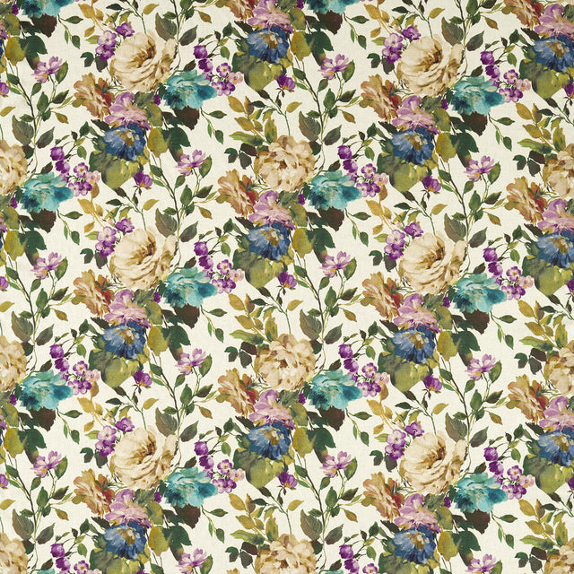 CLARKE AND CLARKE F1613/01.CAC.0 BLOOM AMETHYST Fabric - Eade's Wallpaper