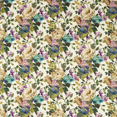 CLARKE AND CLARKE F1613/01.CAC.0 BLOOM AMETHYST Fabric - Eade's Wallpaper