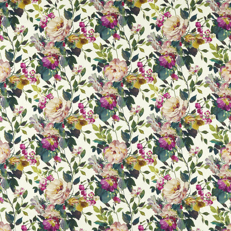 CLARKE AND CLARKE F1613/03.CAC.0 BLOOM FUCHSIA Fabric - Eade's Wallpaper