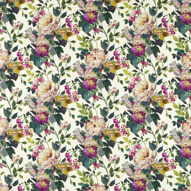 CLARKE AND CLARKE F1613/03.CAC.0 BLOOM FUCHSIA Fabric - Eade's Wallpaper