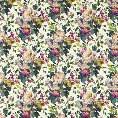 CLARKE AND CLARKE F1613/03.CAC.0 BLOOM FUCHSIA Fabric - Eade's Wallpaper
