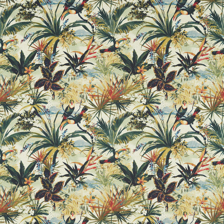 CLARKE AND CLARKE F1614/01.CAC.0 TOUCAN ANTIQUE Fabric - Eade's Wallpaper
