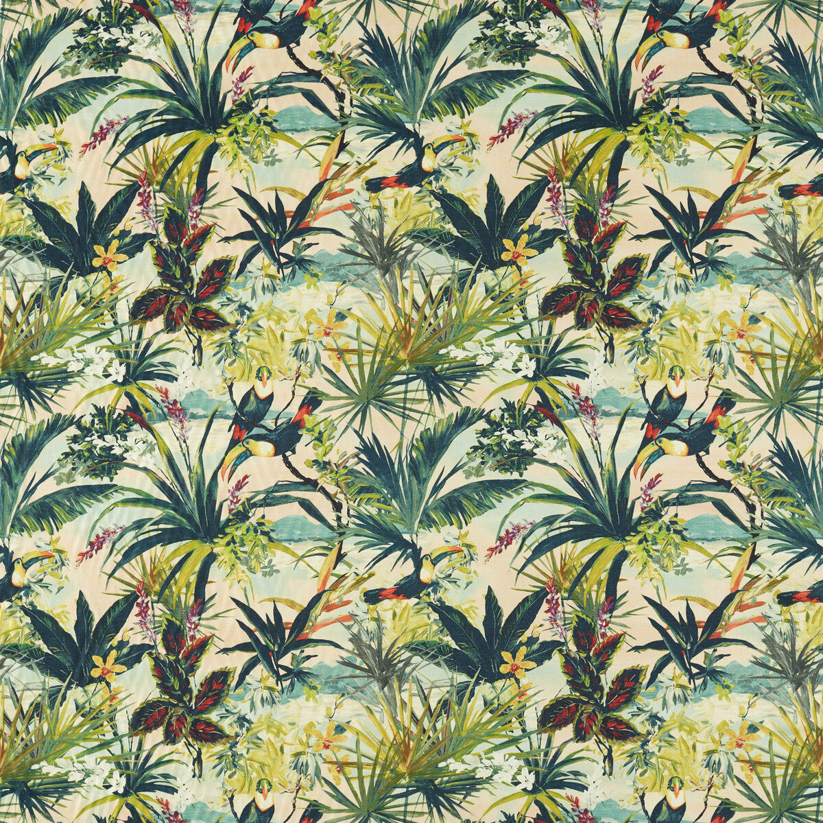 CLARKE AND CLARKE F1614/02.CAC.0 TOUCAN BLUSH Fabric - Eade's Wallpaper