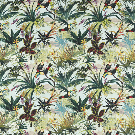CLARKE AND CLARKE F1614/03.CAC.0 TOUCAN SKY Fabric - Eade's Wallpaper
