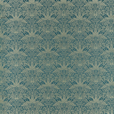 CLARKE AND CLARKE F1615/03.CAC.0 LEOPARDO KINGFISHER JACQUARD Fabric - Eade's Wallpaper