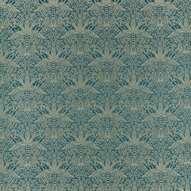 CLARKE AND CLARKE F1615/03.CAC.0 LEOPARDO KINGFISHER JACQUARD Fabric - Eade's Wallpaper