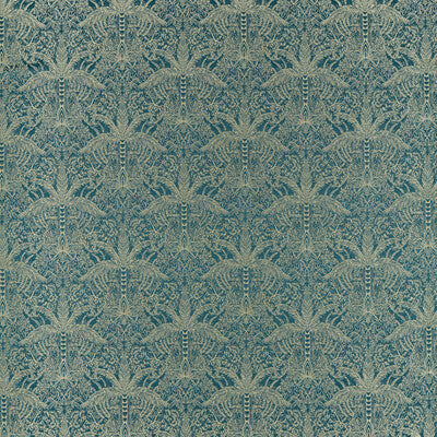CLARKE AND CLARKE F1615/03.CAC.0 LEOPARDO KINGFISHER JACQUARD Fabric - Eade's Wallpaper