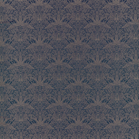 CLARKE AND CLARKE F1615/04.CAC.0 LEOPARDO MIDNIGHT/COPPER JACQUARD Fabric - Eade's Wallpaper