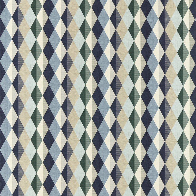 CLARKE AND CLARKE F1637/01.CAC.0 DENVER MINERAL/NAVY Fabric - Eade's Wallpaper