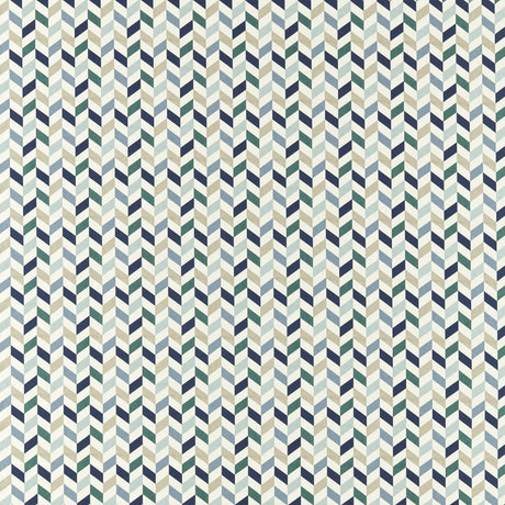 CLARKE AND CLARKE F1639/01.CAC.0 PHOENIX MINERAL/NAVY Fabric - Eade's Wallpaper