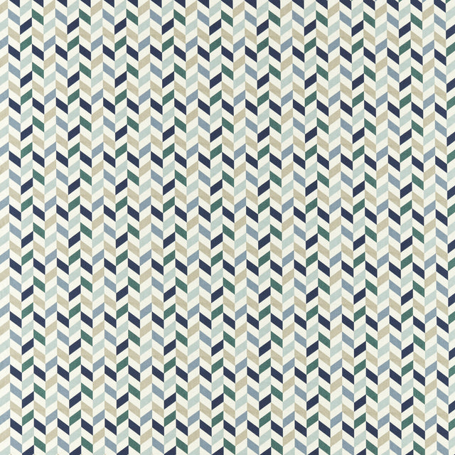 CLARKE AND CLARKE F1639/01.CAC.0 PHOENIX MINERAL/NAVY Fabric - Eade's Wallpaper
