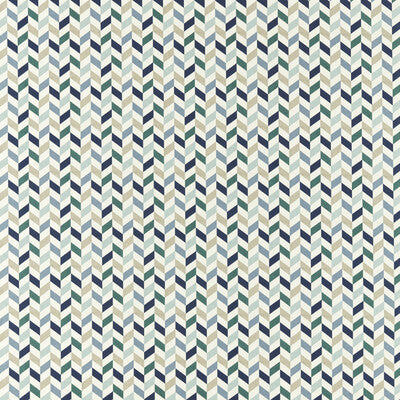 CLARKE AND CLARKE F1639/01.CAC.0 PHOENIX MINERAL/NAVY Fabric - Eade's Wallpaper