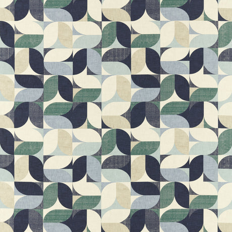 CLARKE AND CLARKE F1640/01.CAC.0 RENO MINERAL/NAVY Fabric - Eade's Wallpaper
